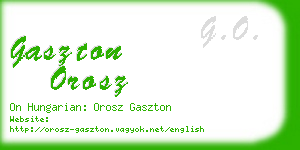 gaszton orosz business card